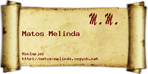 Matos Melinda névjegykártya