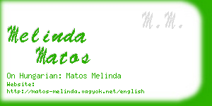 melinda matos business card